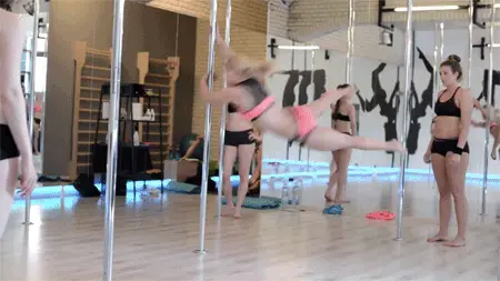 pro pole dancer porn gif