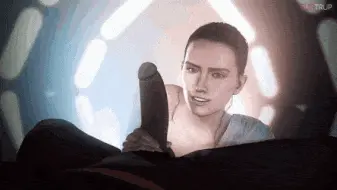 rey tries to deepthroat finn’s bbc porn gif