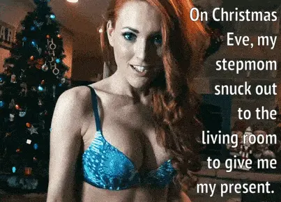 pov: getting a christmas blowjob from my sexy stepmom porn gif