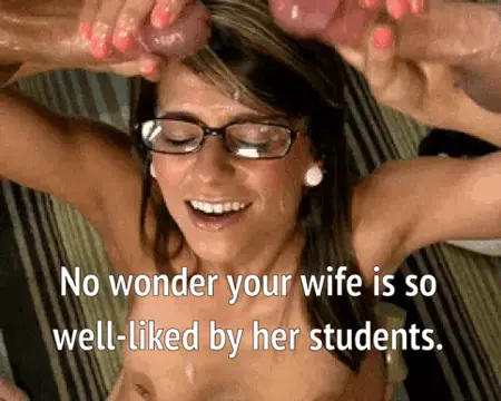 your wife cheating on you with two students at once porn gif