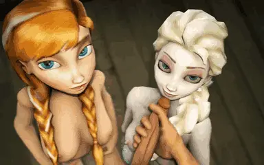 frozen - boombadaboom - elsa, anna porn gif