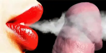 smoking cumshot porn gif