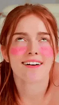 red ahegao porn gif