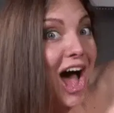 omg brunette babe sadie holmes surprise shocked porn gif