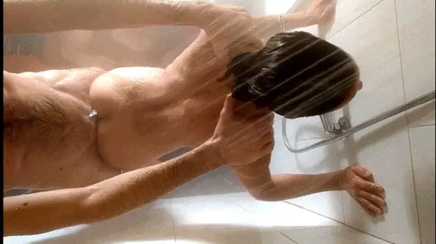 couple in shower porn gif