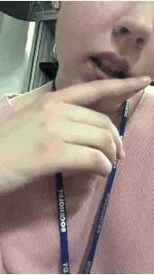 sucking on finger and smile porn gif