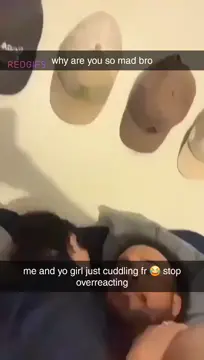 She is just cuddling