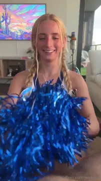 submissive blonde does everything for his cock