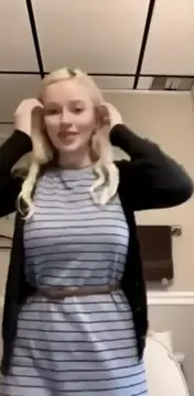 sexy blonde slut showing off her hot ass body