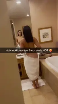Stepmom caught me spying on her naked