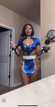 Huge ass ebony getting ready for Halloween