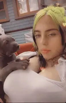Busty Billie Eilish - Bounces Her Huge Boobs