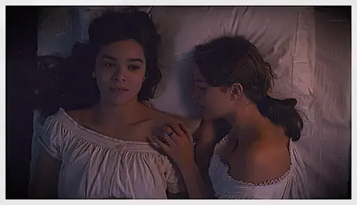 Hailee Steinfeld and Ella Hunt in Dickinson