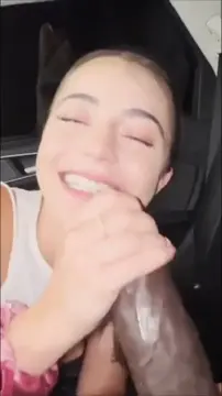 she's happy to finally be able to suck his cock