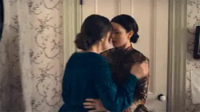Hailee Steinfeld and Ella Hunt in Dickinson