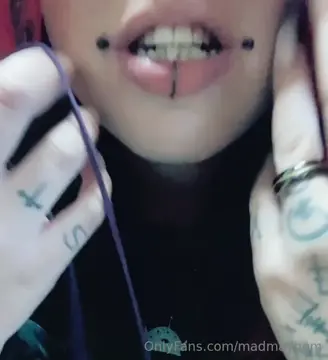 Italian blowjob goddess goth tatted pierced babe @Madmayhem