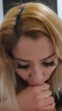 18 ex blonde blowjob cum