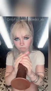 Cute emo bitch practicing for BBC