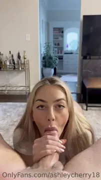 Blonde sucks her man off