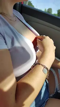 I just drive better with my tits out