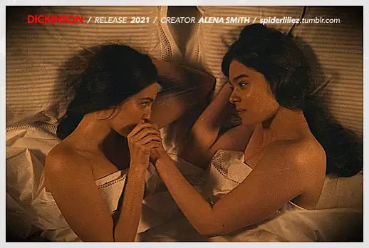Hailee Steinfeld and Ella Hunt in Dickinson