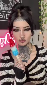 Freaky Goth Cum Slut With Split Tongue