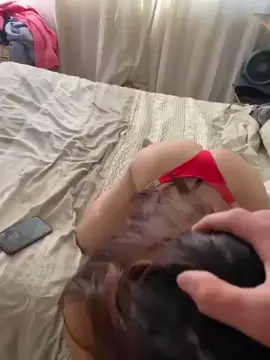 thong up her ass + blowjob