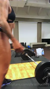 Beautiful fit ebony gym girl solo