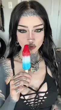 Freaky Goth Cum Slut With Split Tongue