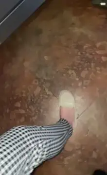 Crazy squirting slut wets her pants for bbc in kitchen