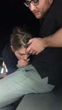Eating some cum in public 