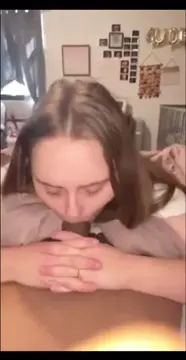 Cute face struggles with bbc