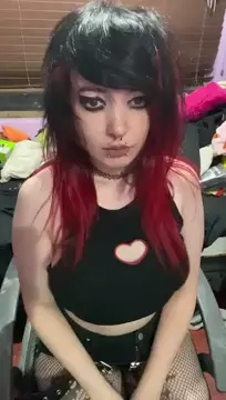 Goth scene slut with perky pale white titties