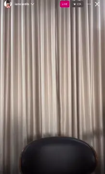 cardi b flasing on instagram live