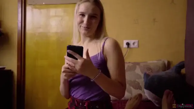 Braces Blonde Gets a Creampie ForgotToPullOut