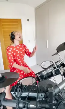 Playing the drums pussy slip
