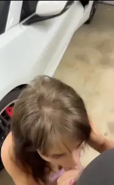Great sex in the garage on the car