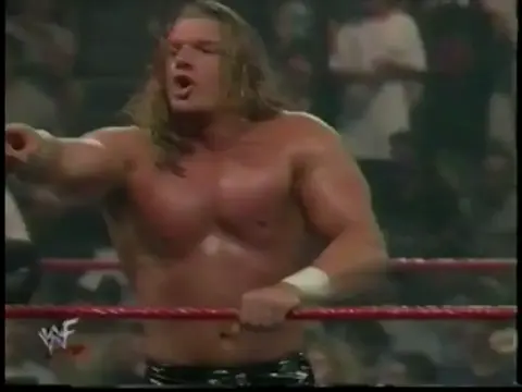 Busty WWE Fan Flashes Her Boobs for Triple H at WWF Raw is War (July 20, 1998)