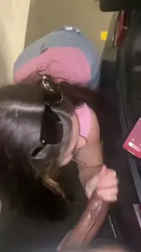 slut sucks on big fat black cock while husband calls