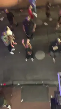 Janelle Monae Flashing on Bourbon Street