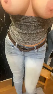 Busty tits, petite jeans