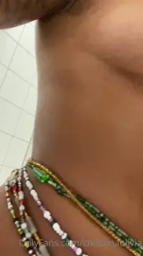 Beautiful fit ebony gym girl solo