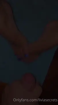 he takes pleasure in ejaculating on his feet