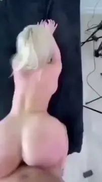 Perfect tits and ass on moaning blonde POV