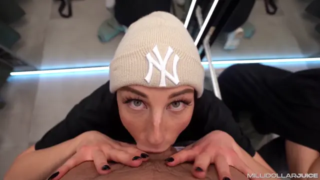 Insane Deepthroating in Fitting Room deepthroat