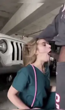 a nurse takes her work break to fuck with a stranger