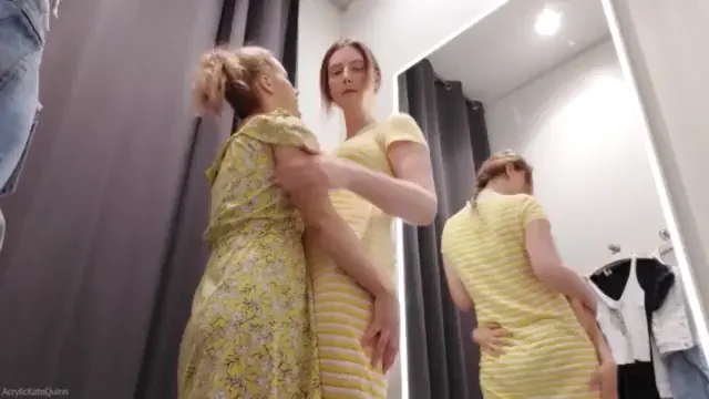 Kate Quinn and MissDemonMoon Fucking in a changing room 2 min 1080p