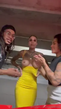 fucking her best friend in a public place doing a rock paper scissor