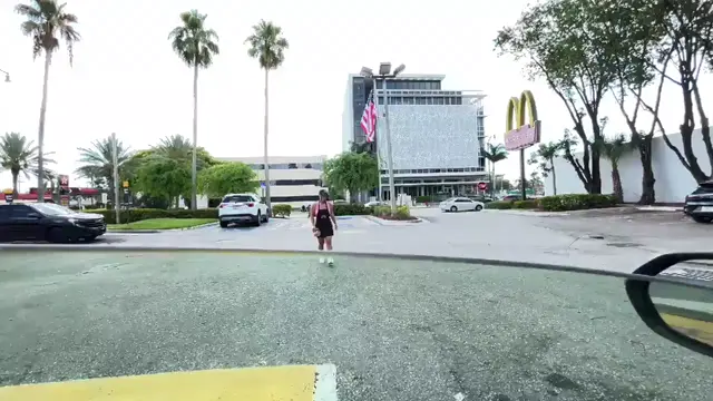 Picking up a McDonald's worker