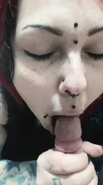 Italian blowjob goddess goth tatted pierced babe @Madmayhem